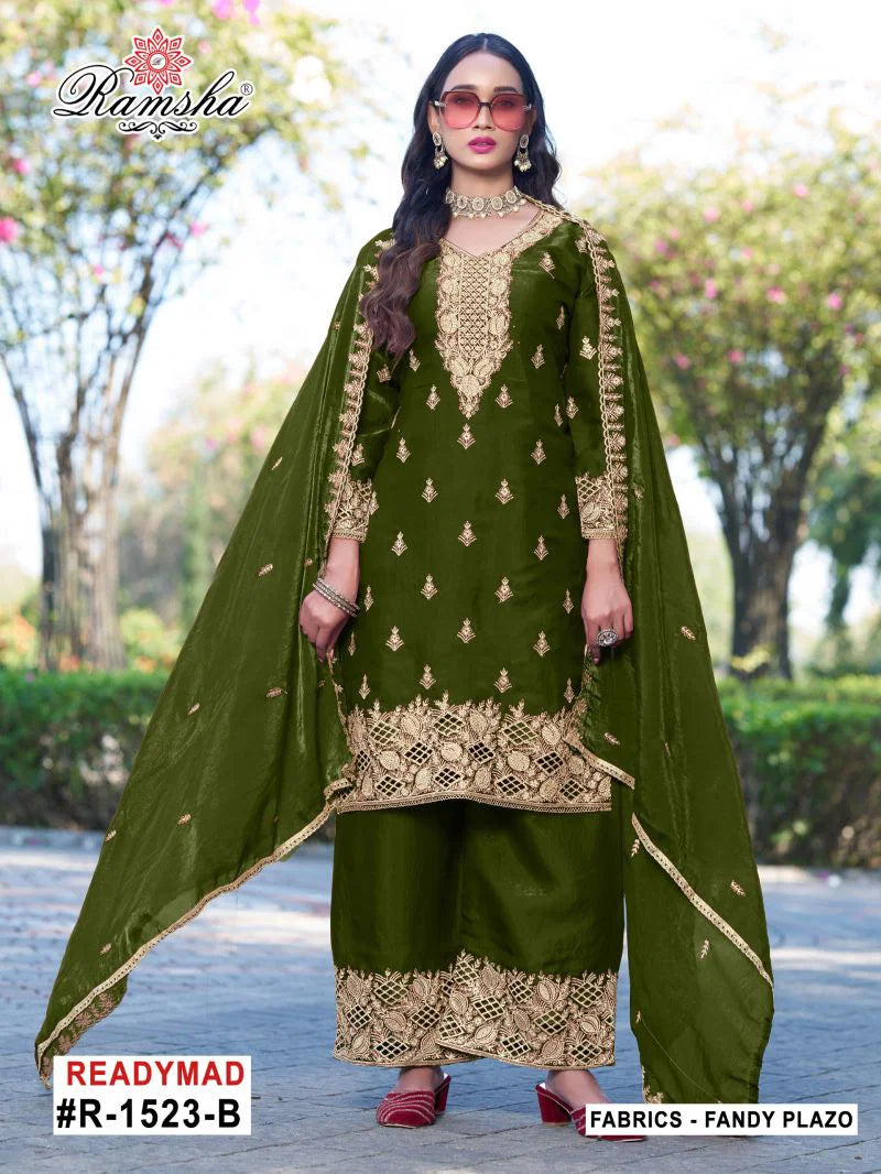 Ramsha R 1523 A To D Fandy Jari Work Salwar Kameez