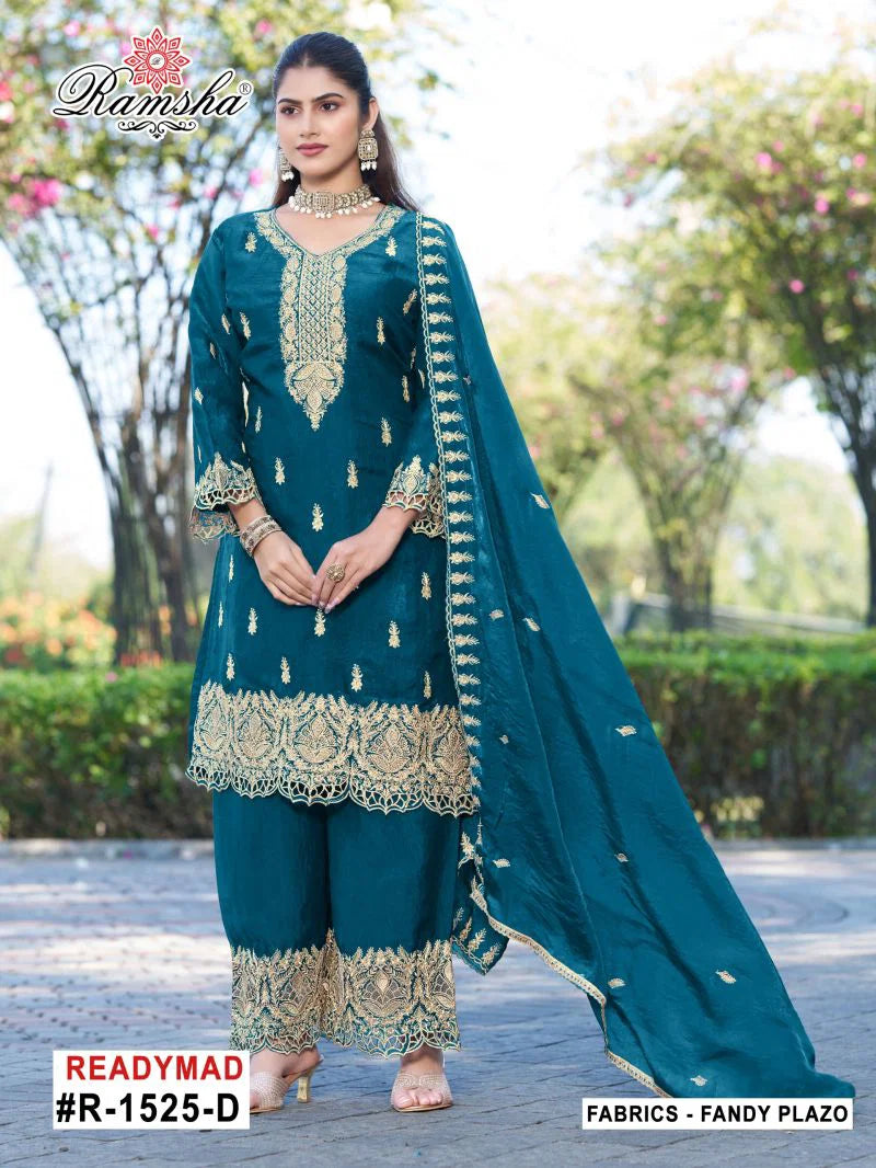 Ramsha R 1525 A To D Fandy Jari Work Salwar Kameez