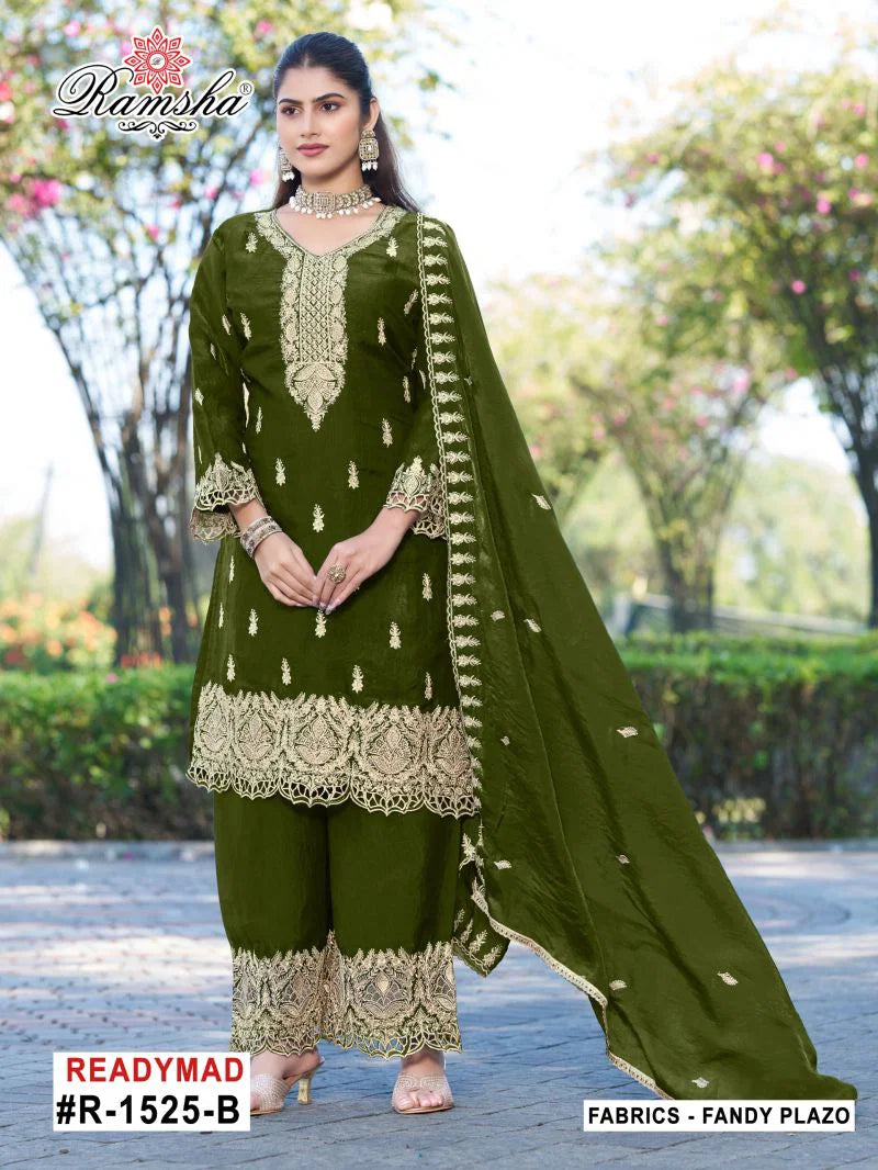 Ramsha R 1525 A To D Fandy Jari Work Salwar Kameez