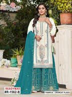 Ramsha R 1562 A To D Crunchy With Embroidery Pakistani Salwar Kameez