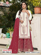 Ramsha R 1562 A To D Crunchy With Embroidery Pakistani Salwar Kameez