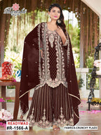 Ramsha R 1565 A To D Crunchy With Embroidery Pakistani Salwar Kameez