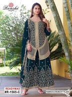 Ramsha R 1566 A To D Crunchy With Embroidery Pakistani Salwar Kameez