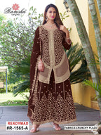 Ramsha R 1566 A To D Crunchy With Embroidery Pakistani Salwar Kameez