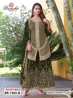 Ramsha R 1566 A To D Crunchy With Embroidery Pakistani Salwar Kameez