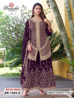 Ramsha R 1566 A To D Crunchy With Embroidery Pakistani Salwar Kameez