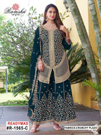Ramsha R 1566 A To D Crunchy With Embroidery Pakistani Salwar Kameez