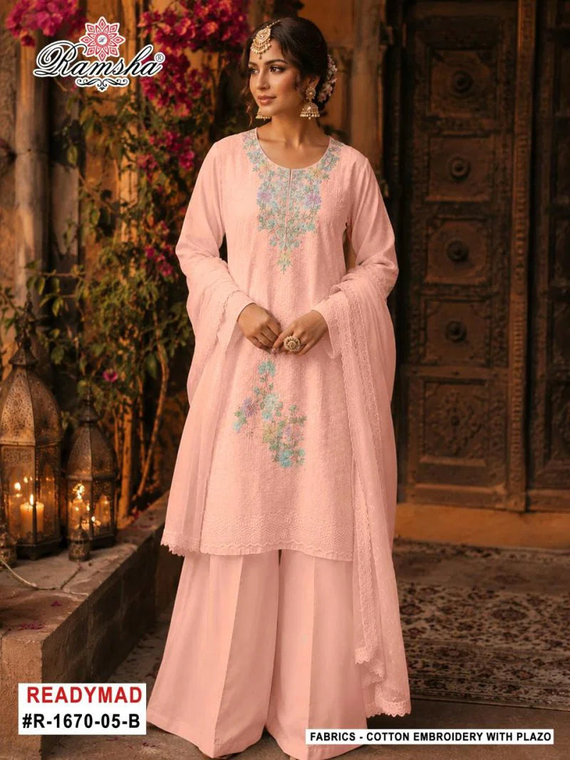 Ramsha R 1670 A To D Cotton Embroidered Salwar Kameez