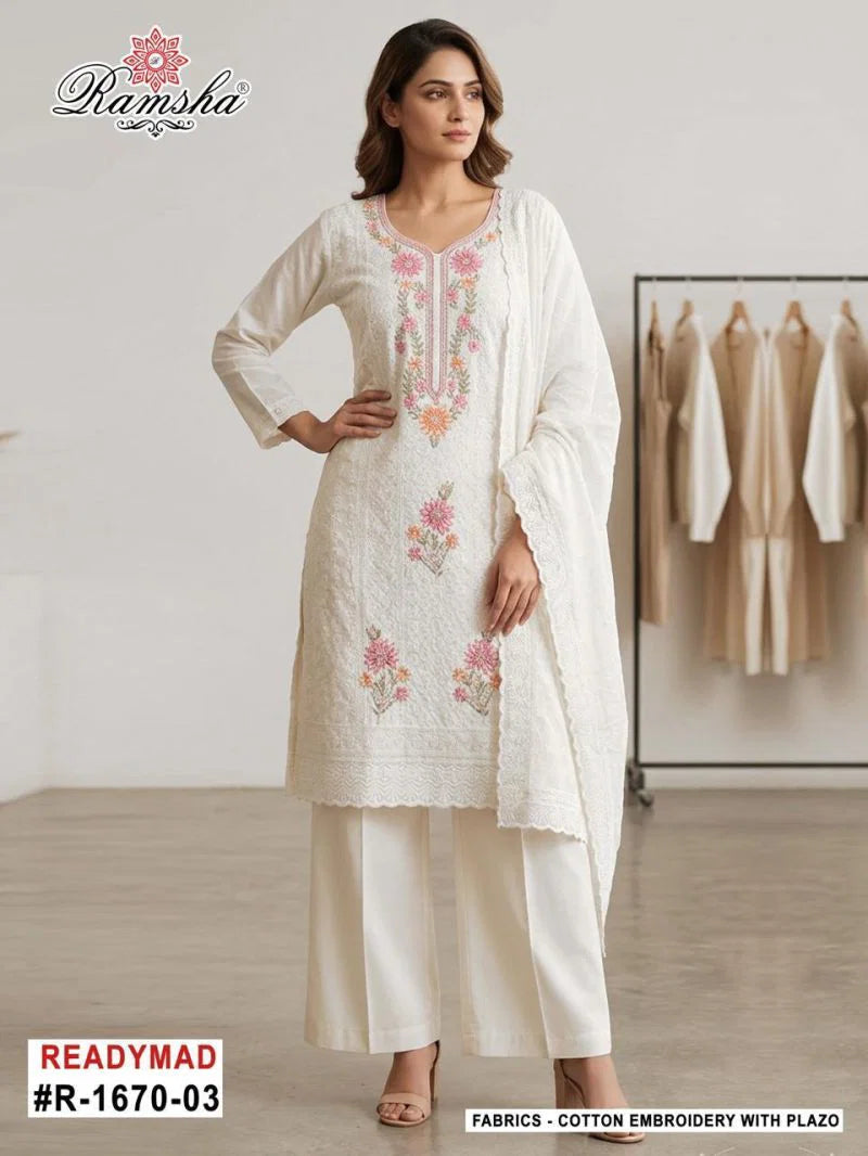 Ramsha R 1670 Nx Cotton Embroidered Salwar Kameez
