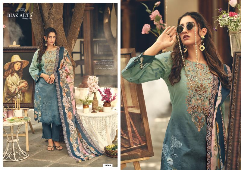 Riaz Arts Abu Saeed 13063 To 13068 Cambric Lawn Cotton Salwar Kameez