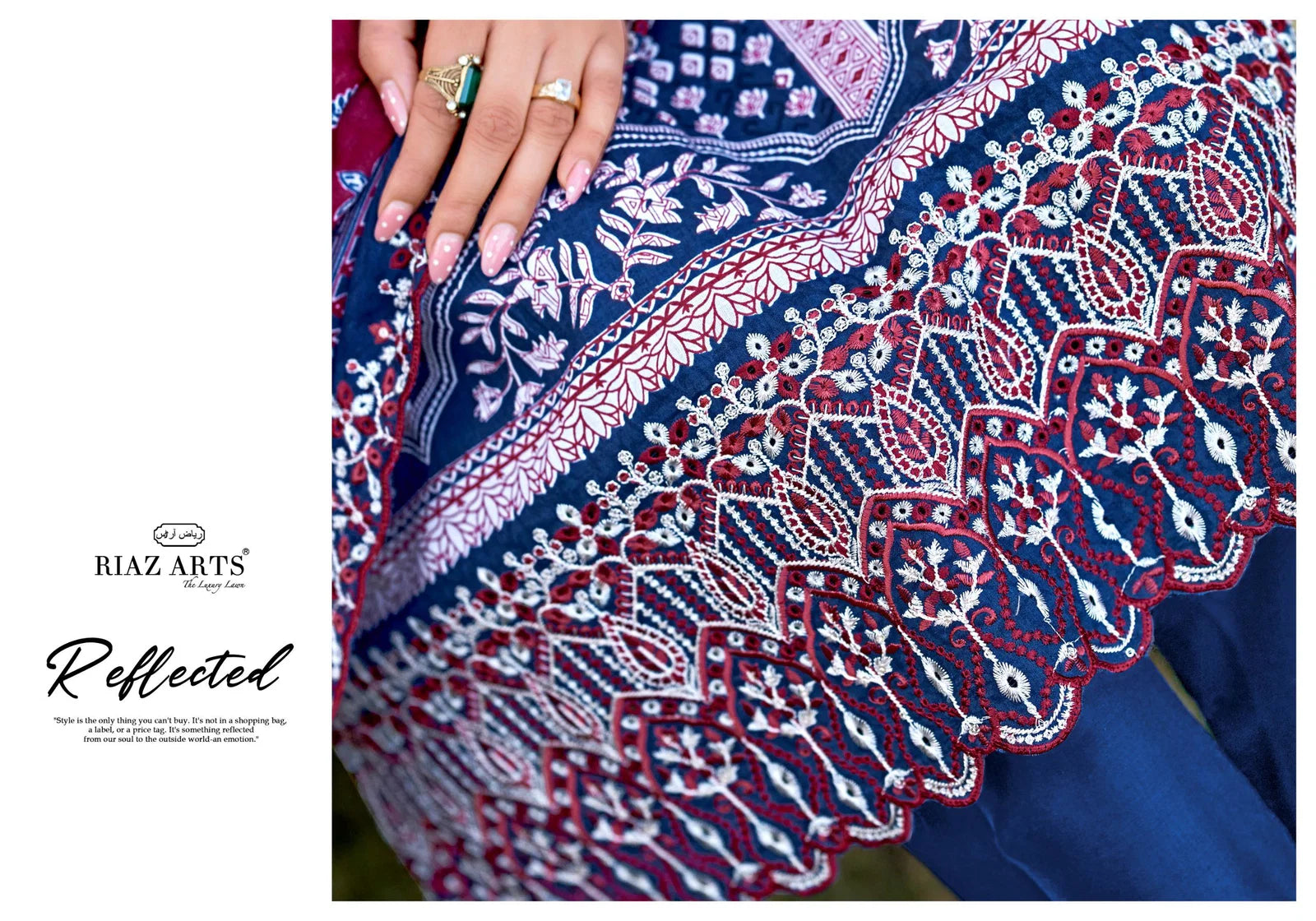 Riaz Arts Bin Saeed Vol 16 Cotton Cambric Lawn Printed Dress Material