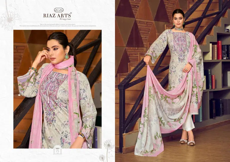 Riaz Arts Musafir Vol 32 Cotton Cambric Lawn Printed Dress Material