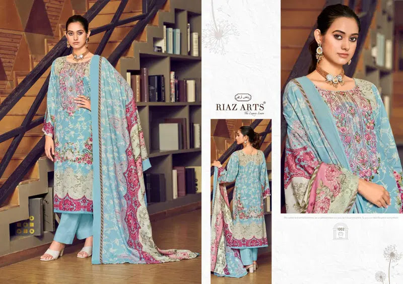 Riaz Arts Musafir Vol 32 Cotton Cambric Lawn Printed Dress Material