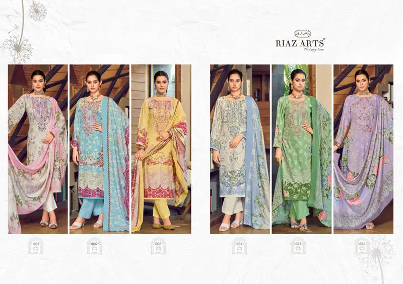 Riaz Arts Musafir Vol 32 Cotton Cambric Lawn Printed Dress Material