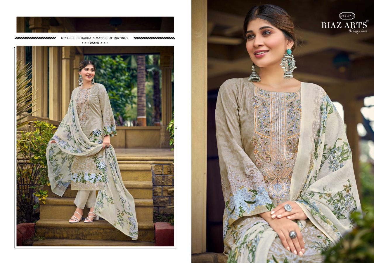 Riaz Arts Musafir Vol 35 Cotton Cambric Lawn Printed Dress Material