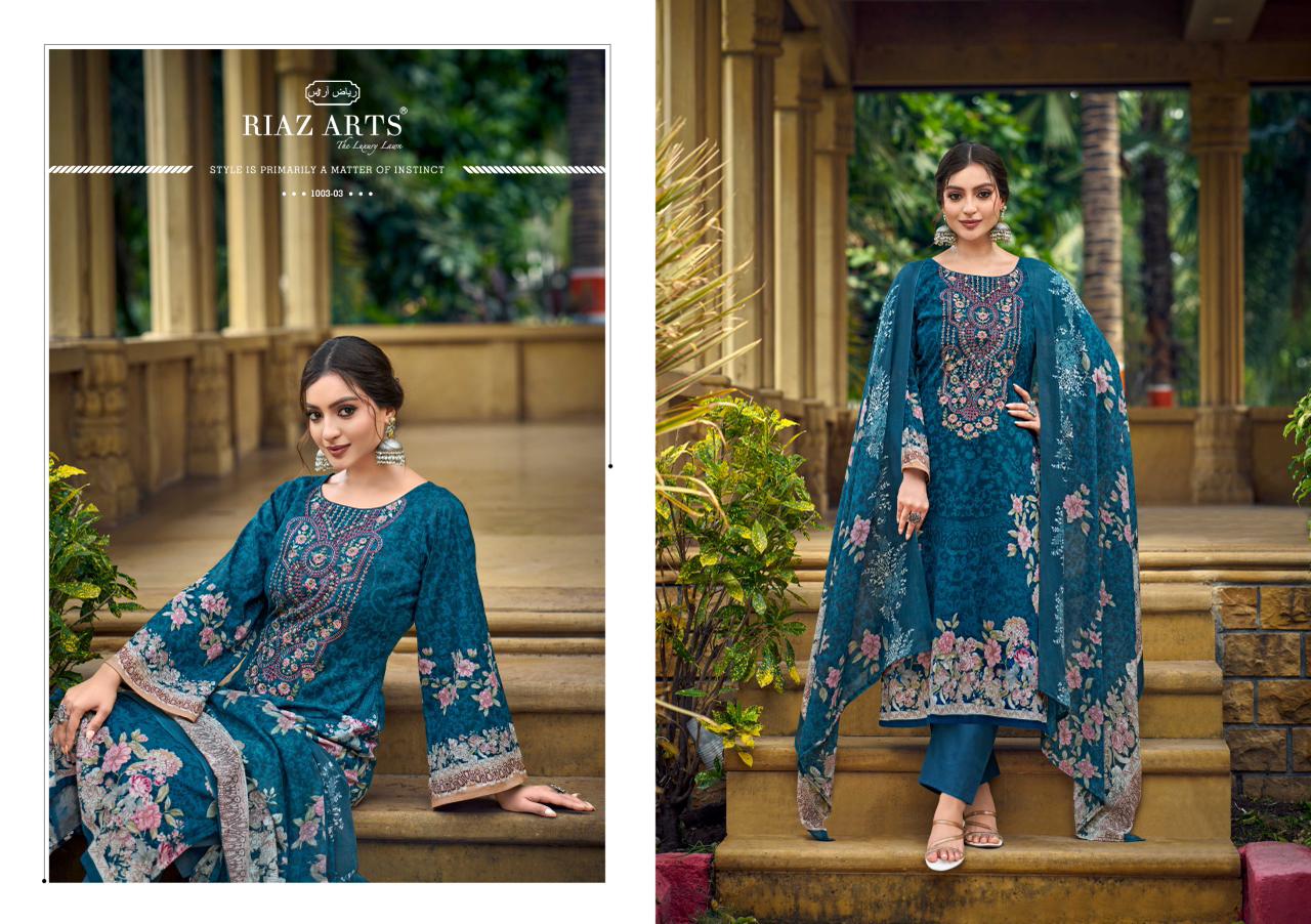 Riaz Arts Musafir Vol 35 Cotton Cambric Lawn Printed Dress Material