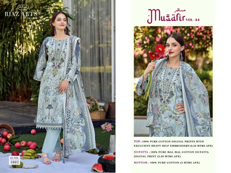 Riaz Arts Musafir Vol 44 Cotton Digital Printed Dress Material