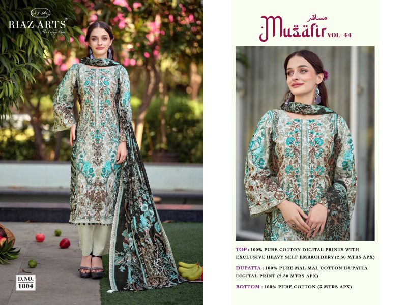 Riaz Arts Musafir Vol 44 Cotton Digital Printed Dress Material