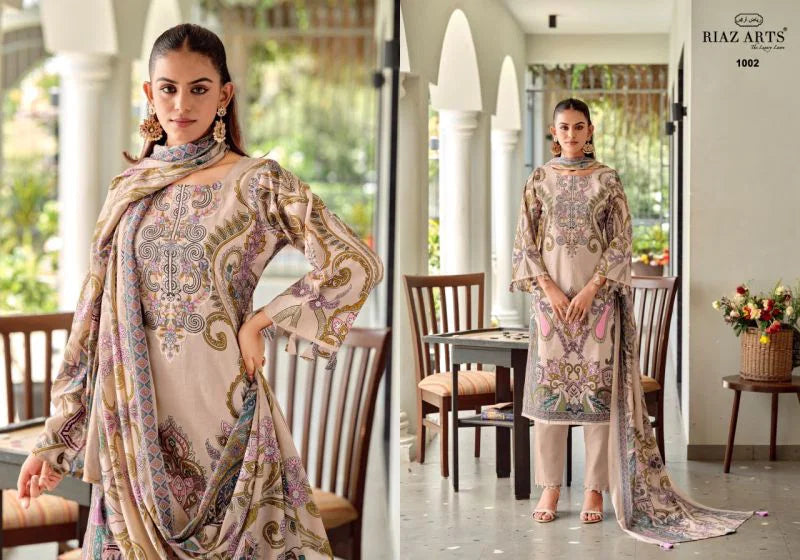 Riaz Arts Nayra Vol 42 Cotton Digital Printed Dress Material