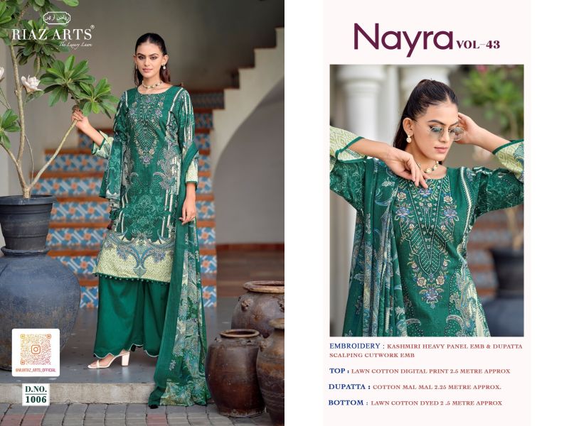 Riaz Arts Nayra Vol 43 Cotton Digital Printed Dress Material