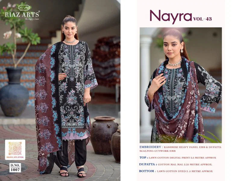 Riaz Arts Nayra Vol 43 Cotton Digital Printed Dress Material