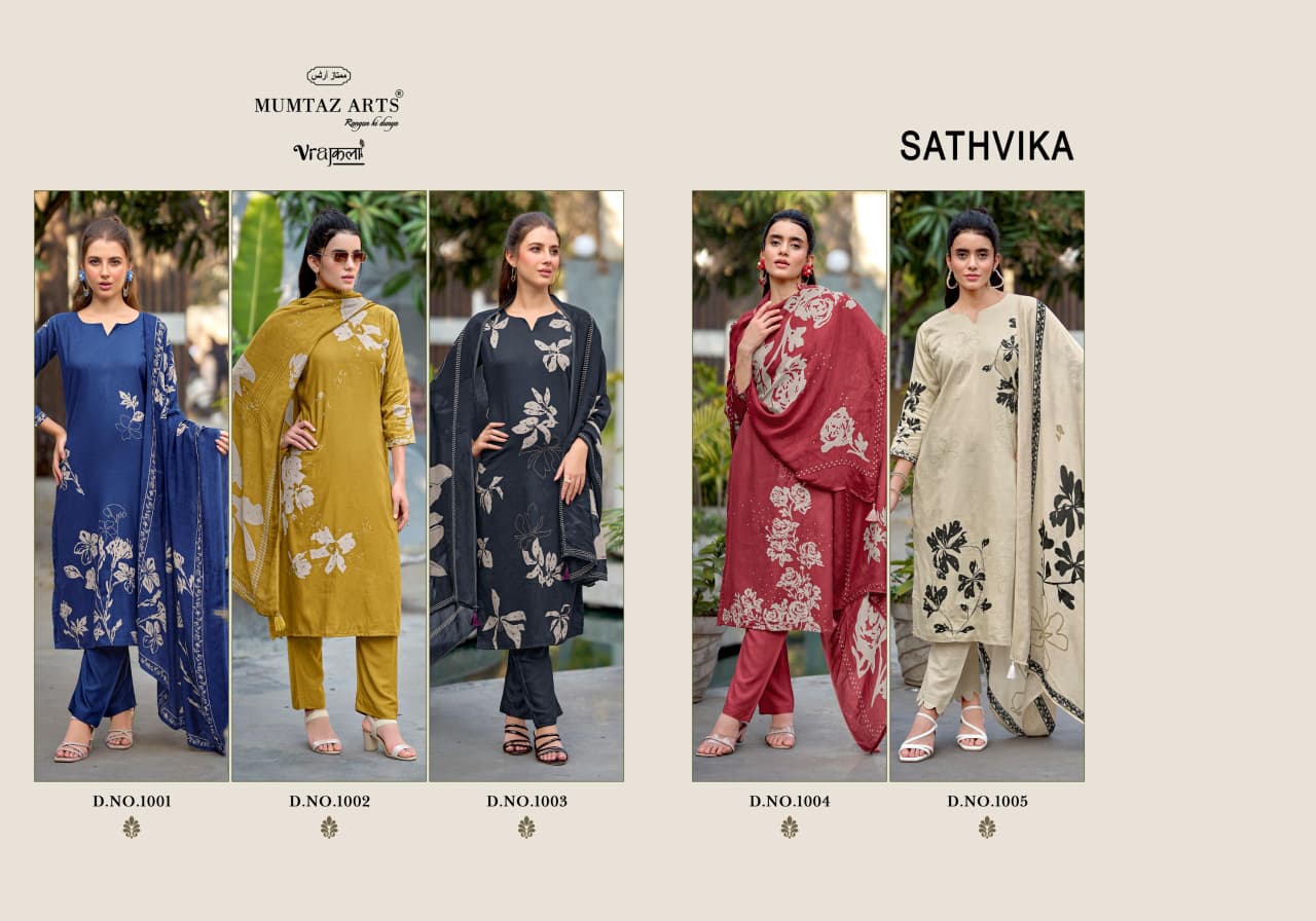 Mumtaz Arts Sathvika Viscose Jam Digital Printed Dress Material