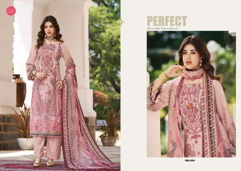Belliza Riwayat Vol 18 Viscose Rayon Embroidered Dress Material Collection