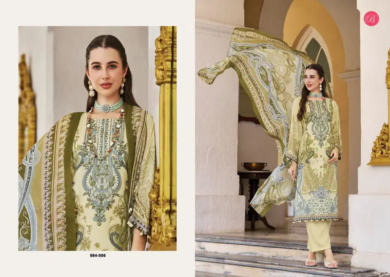 Belliza Riwayat Vol 18 Viscose Rayon Embroidered Dress Material Collection