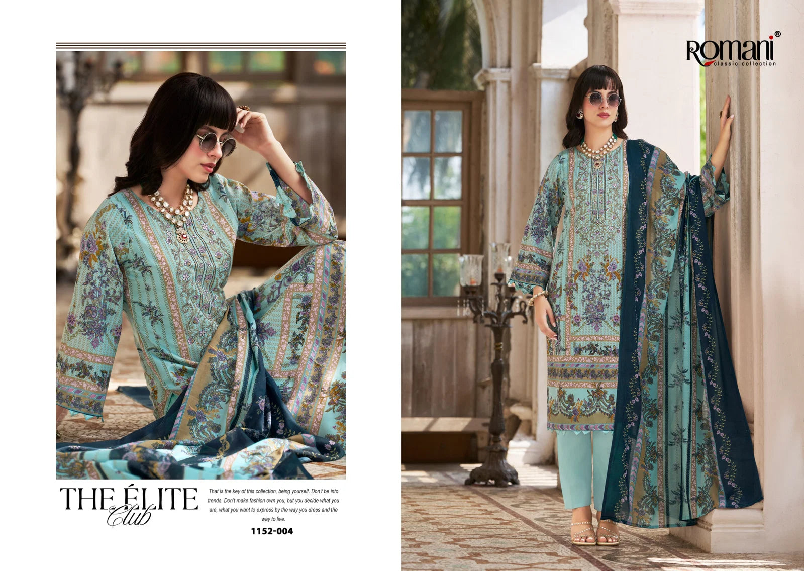 Romani Aarzu Vol 33 Cotton Print Embroidered Dress Material