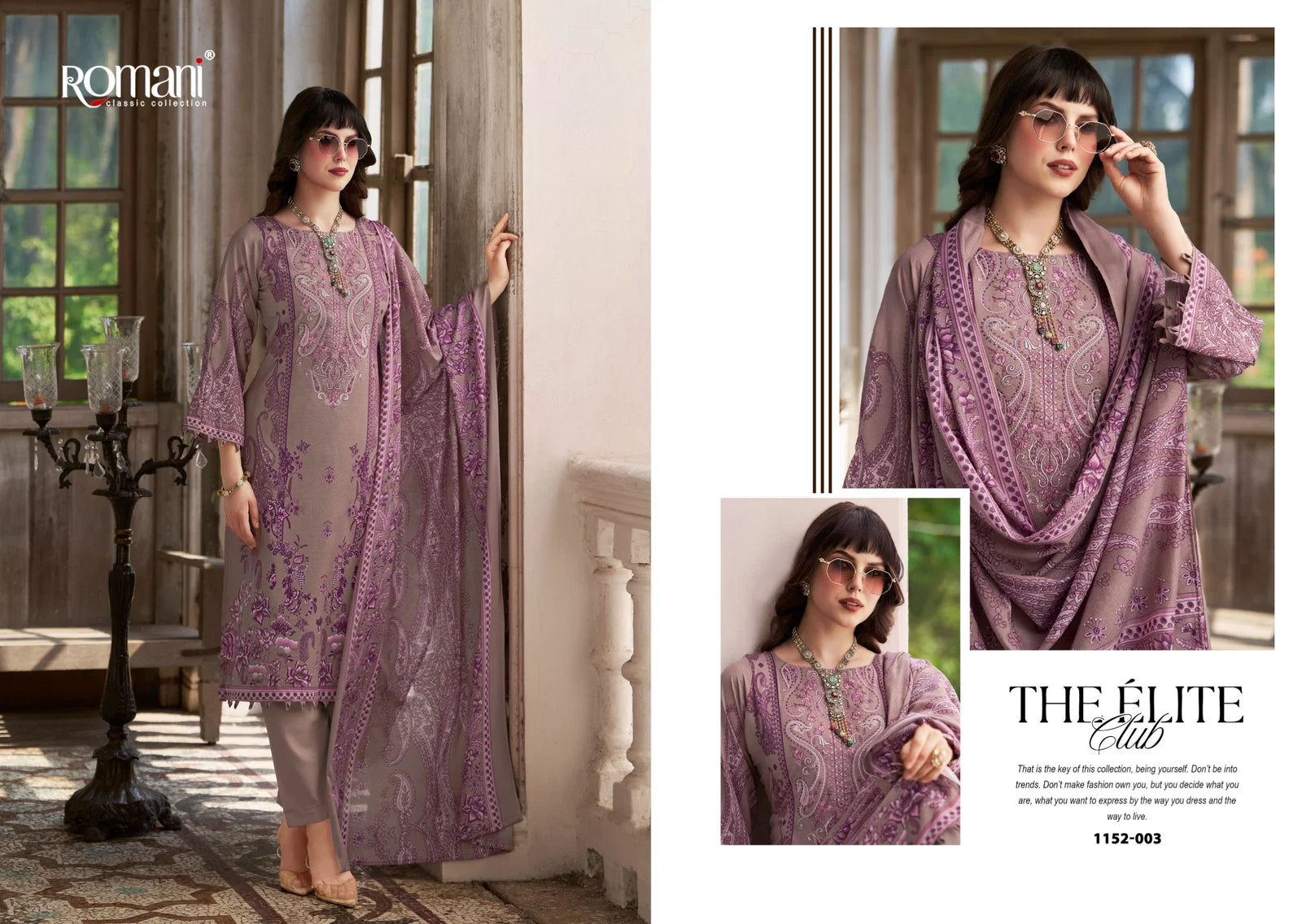 Romani Aarzu Vol 33 Cotton Print Embroidered Dress Material