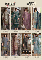 Romani Aarzu Vol 33 Cotton Print Embroidered Dress Material