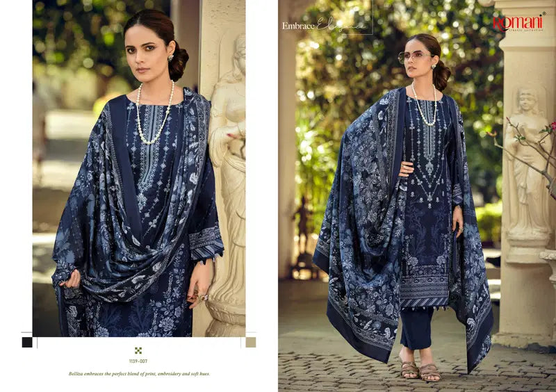 Romani Bin Kareem Vol 03 Cotton Digital Printed With Embroidered Dress Material