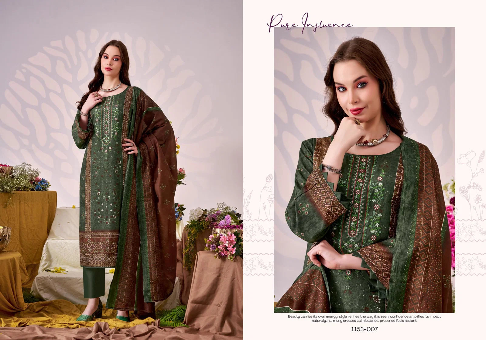 Romani Bin Kareem Vol 05 Cotton Digital Printed With Embroidered Dress Material