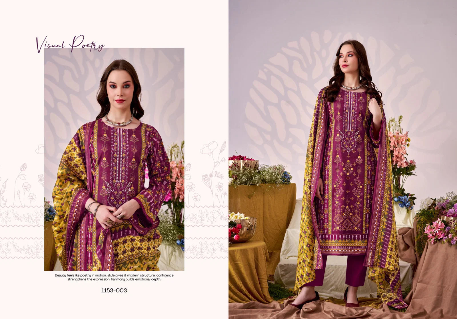 Romani Bin Kareem Vol 05 Cotton Digital Printed With Embroidered Dress Material