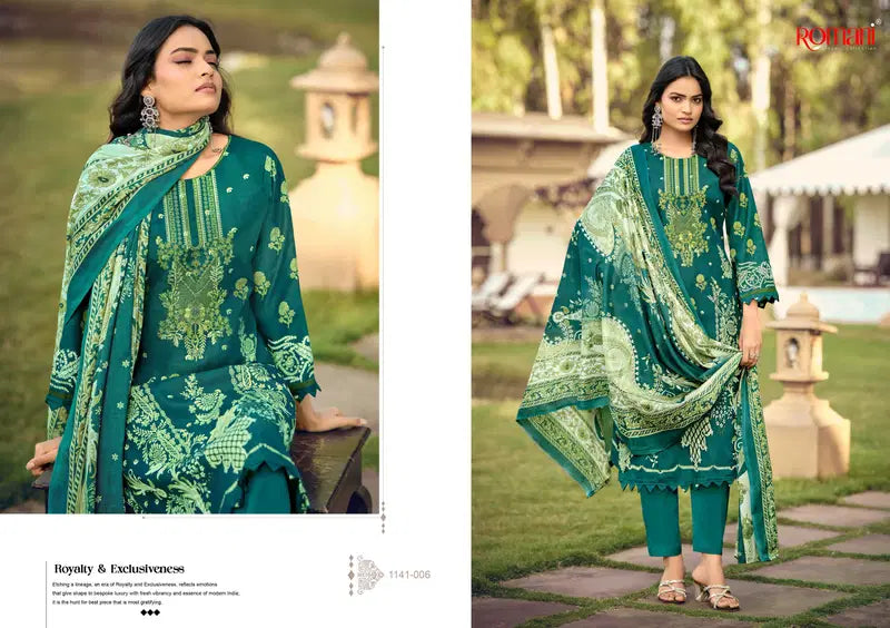 Romani Needle Wonder Vol 10 Cotton Digital Printed Embroidered Dress Material Collection