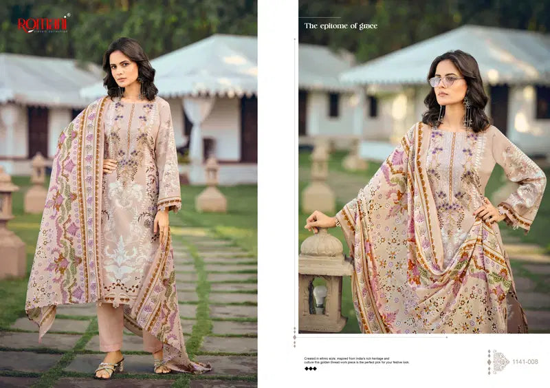 Romani Needle Wonder Vol 10 Cotton Digital Printed Embroidered Dress Material Collection