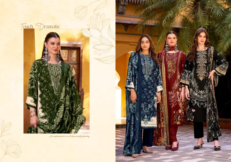 Romani Needle Wonder Vol 9 Cotton Printed Embroidered Dress Material Colleciton