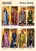 Romani Needle Wonder Vol 9 Cotton Printed Embroidered Dress Material Colleciton