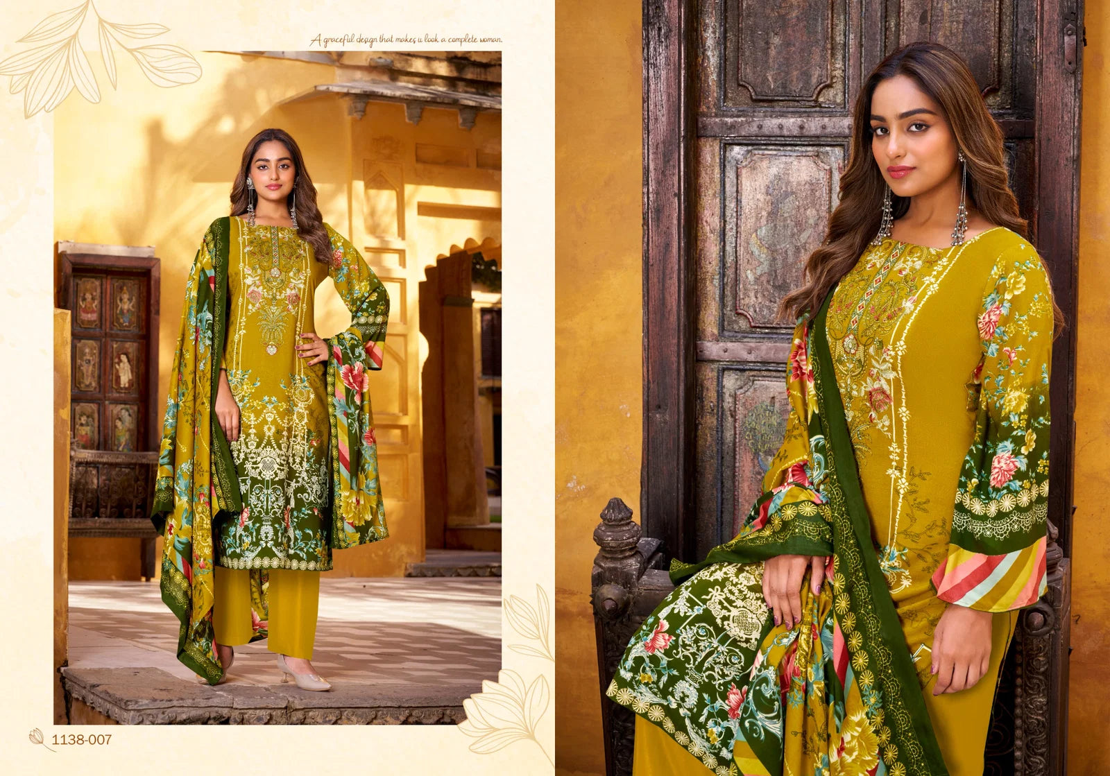 Romani Needle Wonder Vol 9 Cotton Printed Embroidered Dress Material Colleciton