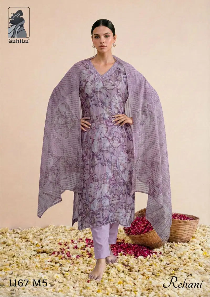Sahiba Rehani Muslin Silk Digital Print With Handwork Salwar Kameez