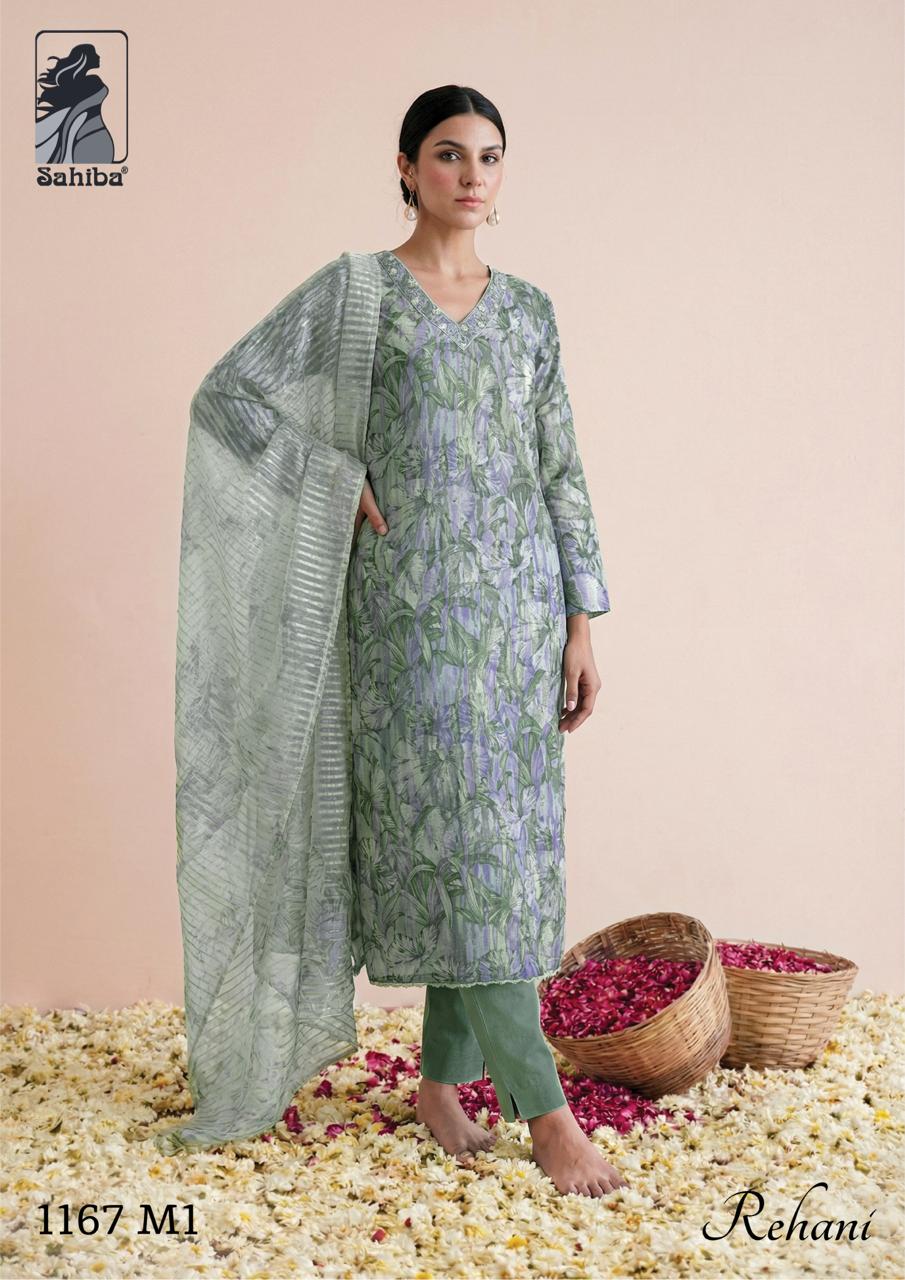 Sahiba Rehani Muslin Silk Digital Print With Handwork Salwar Kameez