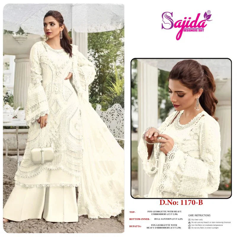 Sajida 1170 A To D Georgette With Heavy Embroidered Salwar Kameez