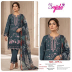 Sajida 1179 A To D Cambric Cotton Embroidered Salwar Kameez