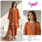 Sajida 1179 A To D Cambric Cotton Embroidered Salwar Kameez