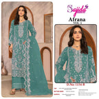 Sajida Afrana Vol 1 Crunchy Silk Embroidered Pakistani Salwar Kameez
