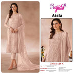 Sajida Aisla Georgette Embroidered Work Pakistani Salwar Kameez