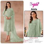 Sajida Aisla Georgette Embroidered Work Pakistani Salwar Kameez