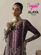Sajida Alaya Vol 12 Georgette With Embroidered Work Pakistani Salwar Kameez