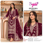 Sajida Husnara Vol 2 Crunchy Silk With Embroidered Pakistani Salwar Kameez