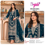 Sajida Husnara Vol 2 Crunchy Silk With Embroidered Pakistani Salwar Kameez